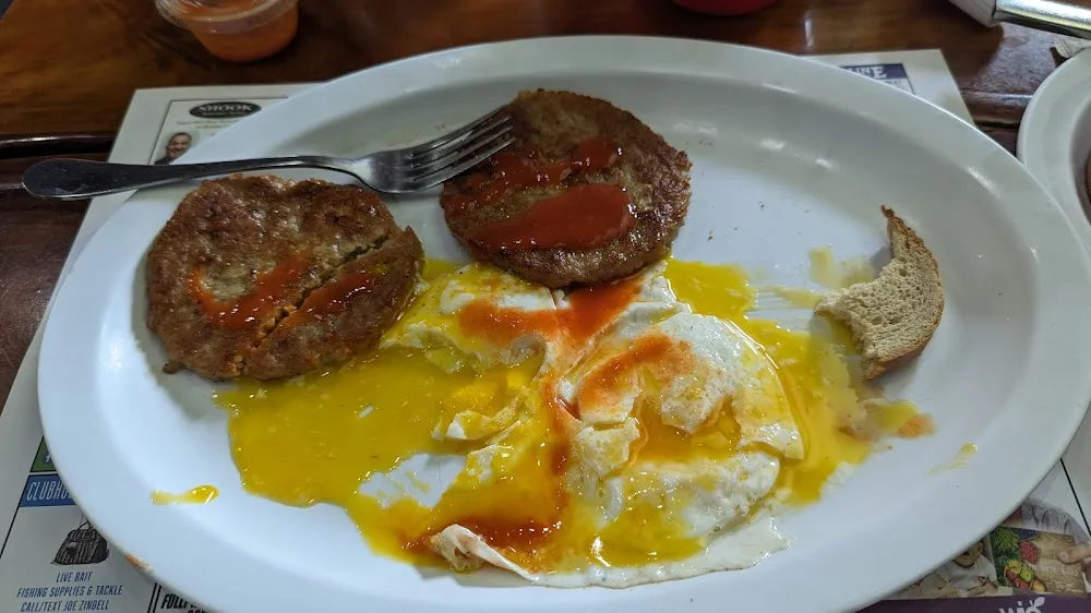Two Eggs Sunny Side Up Two Sausage Patties